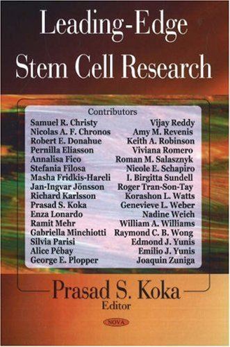 Leading-Edge Stem Cell Research by Prasad Koka (Hardcover) (New)