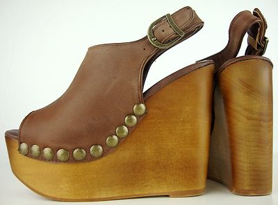 JEFFREY CAMPBELL SNICK STUD Platform Sandals Damen Plateau Schuhe Leder Gr37 NEU