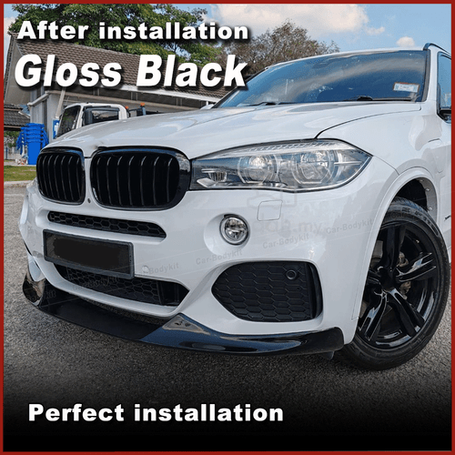Glanz Schwarz Frontlippe Splitter Frontspoiler für BMW X5 F15 M-Paket 2014-2018 - Picture 3 of 8