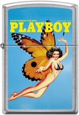 Zippo Playboy August 1976 Cover Street Chrome Windproof Lighter NEW RARE