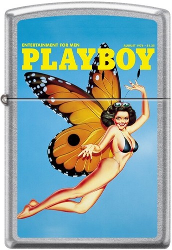 Zippo Playboy August 1976 Cover Street Chrome Windproof Feuerzeug NEU RAR - Bild 1 von 2