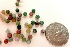 4mm stone Beads Round Multi Color Loose Beads 40 pcs DIY Jewelry Making