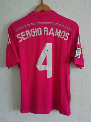 Real Madrid Sergio Ramos Away 2014 2015 Adidas Pink Shirt Jersey