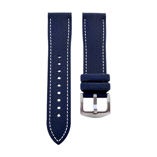 Elite Hybrid FKM Rubber Sailcloth Divers Watch Strap Band Two Piece 20 21 22 mm - Picture 74 of 94