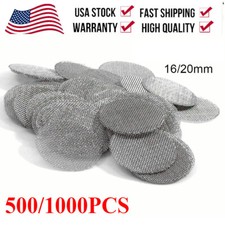 500/1000Pcs Pipe Screens Stainless Steel Tobacco Smoking Pipe Filters 16/20mm US