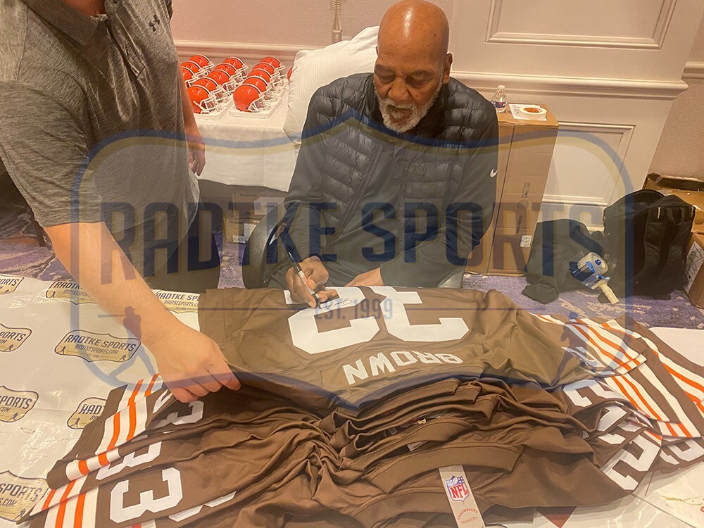 Jim Brown Autographed Signed Cleveland Browns Mitchell & Ness Authentic Brown NFL Jersey 
