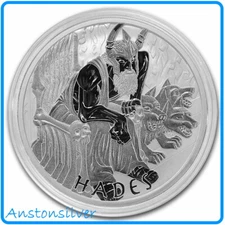 2021 Tuvalu Hades – Gods of Olympus – 1 oz Silver - Ecapsulated