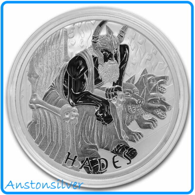 2021 Tuvalu Hades   Gods of Olympus   1 oz Silver - Ecapsulated