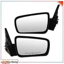 Pair LH+RH Power Side View Door Mirror Textured For Ford Mustang 2005-2009 Black