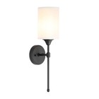 Wall Sconce Classic 1 Light Black Vanity Light Fabric Shade Corridor & Bedroom