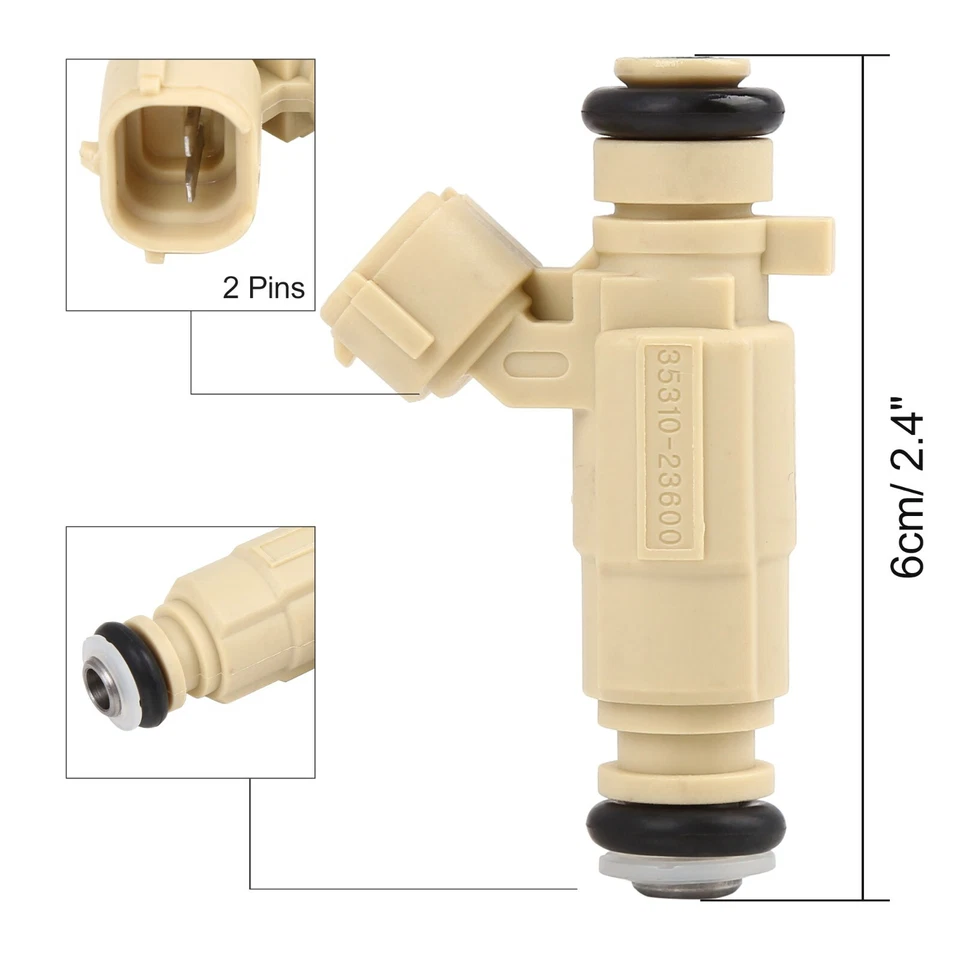 Juego de 6 inyectores de combustible OEM para Kia Rondo 2007-2010 2,7 L 2,7 V6 2008 2009 Foto 2 de 2