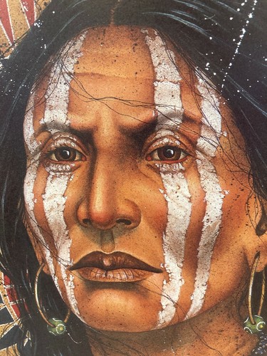 Impresión Lakota Warrior of the Teton Sioux edición limitada por Ken Ferguson 1993 nunca enmarcada - Imagen 8 de 11