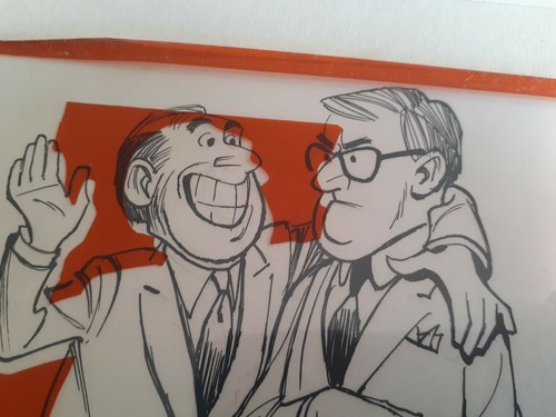 MAD Magazine Bob Clark Space Race Overlay originale art 23 x 29" con note - Foto 9 di 9