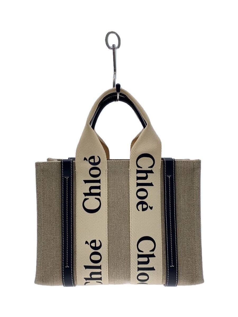 Chloe tote bag canvas Beige WOODY Used | eBay