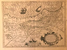 Basque Country. Hondius. Original Engraved Map. Amsterdam 1609-33