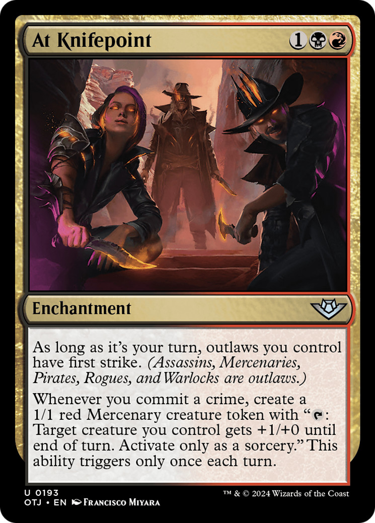 x1 At Knifepoint OTJ MTG 193 UNCOMMON M/NM 1x