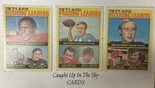 1972 Topps Football 3 Card League Leaders Griese, Csonka VG-EX