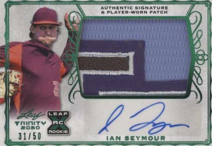 Is1 Patch 2020 Leaf Trinity - Patch Autograph Ian Seymour #PA-IS1 Green /50 (AU ...