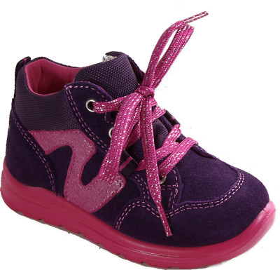 SUPERFIT Schuhe Schnürer echt Leder Lauflernschuhe Pink Blau