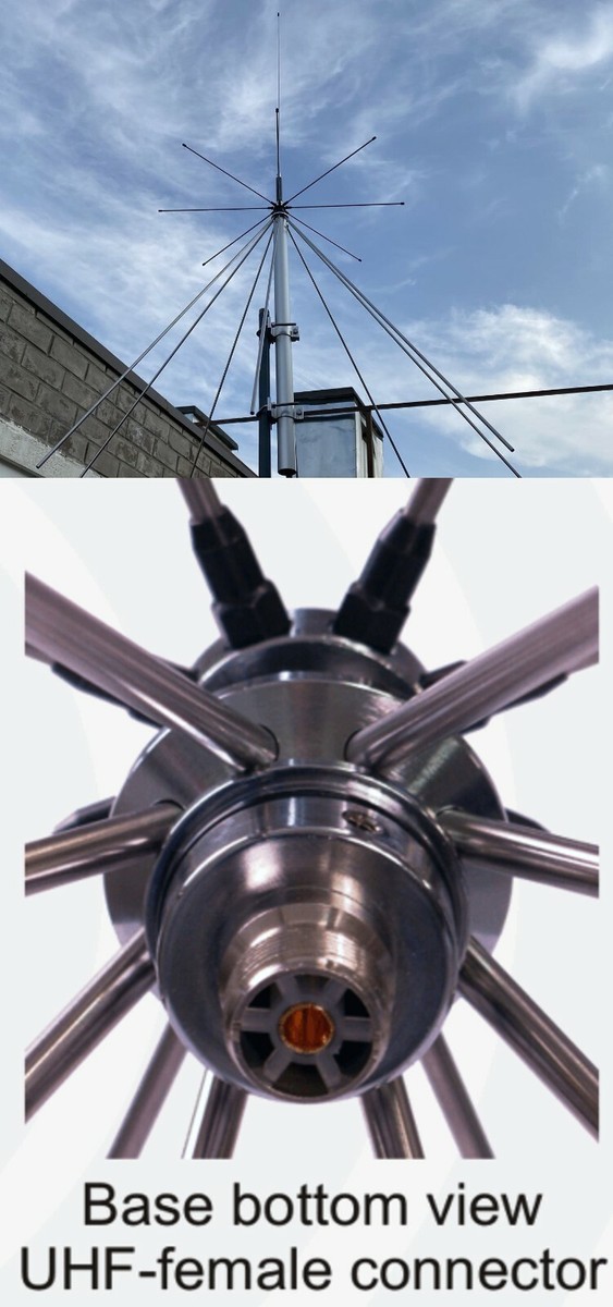 Antenna Discone Sirio Sd-1300/Uhf - Per Radioamatori E Ascolto, Frequenza 25-1300Mhz - Foto 4