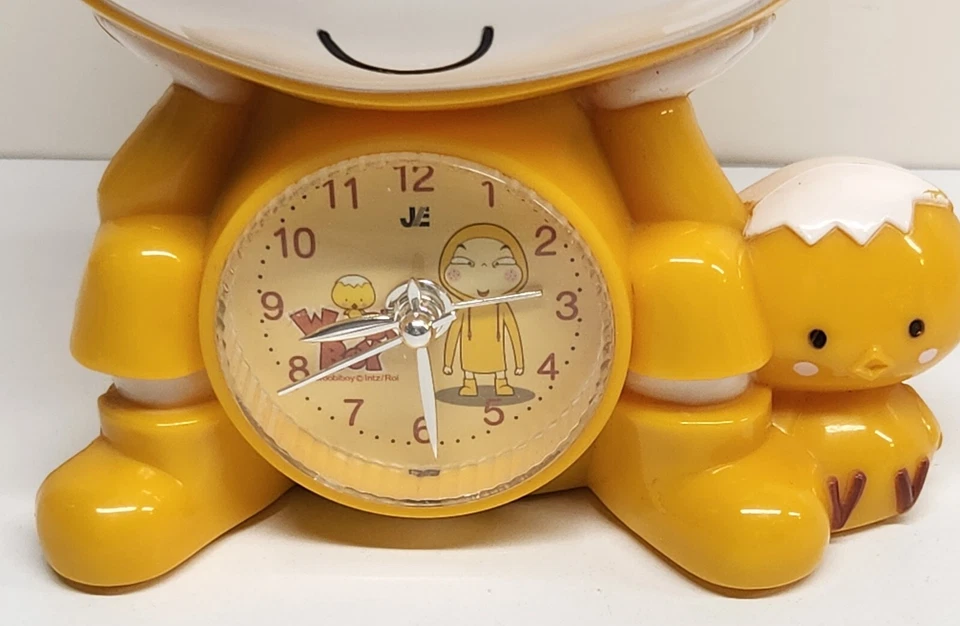 Vintage WoobiBoy Cartoon Talking Alarm Clock Korean Woobi Boy Anime RARE Tested - Image 3 of 4