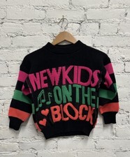 Vtg 80s New Kids On The Block NKOTB sweater XS/S