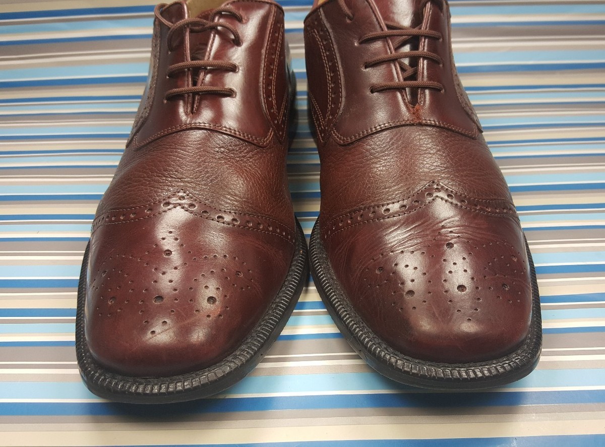 GIORGIO BRUTINI BROGUED WING TIP OXFORD BURGUNDY LEATHER  display picture 1