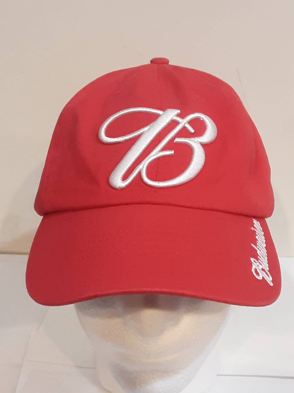 BUDWEISER BRIGHT RED ADJUSTABLE STRAPBACK HAT - image 1