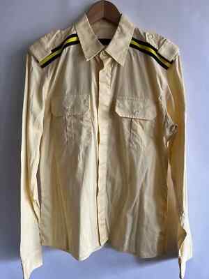 Rare John Richmond Pilot Dress Shirt Yellow Made In Italy M