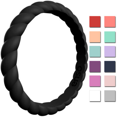 Enso Rings Braided Stackables Series Silicone Ring Ebay