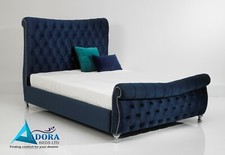 NEW STYLISH SLEIGH BED ORBIT. ANY COLOUR AND ALL SIZES AVAILALE. HIGH QUALITY