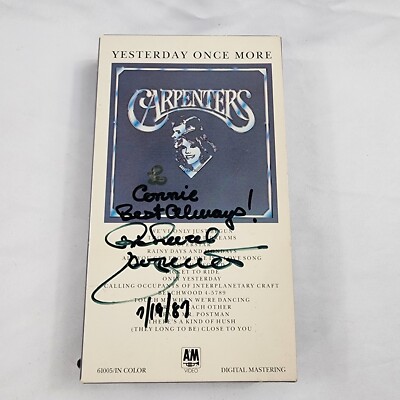 Richard Carpenter Hand Signed Autograph Yesterday Once More VHS