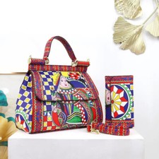 Queen Of Hearts. Italian/greek Style Handbag. High Quality Pu Leather.