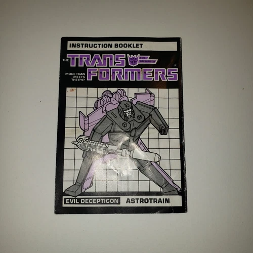 Astrotrain Instruction Manual Booklet 1985 Hasbro G1 Transformers