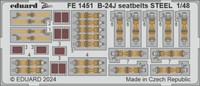 MW22 Eduard FE1451 B-24J Seatbelts Steel 1/48 Zoom Set For Hobby Boss