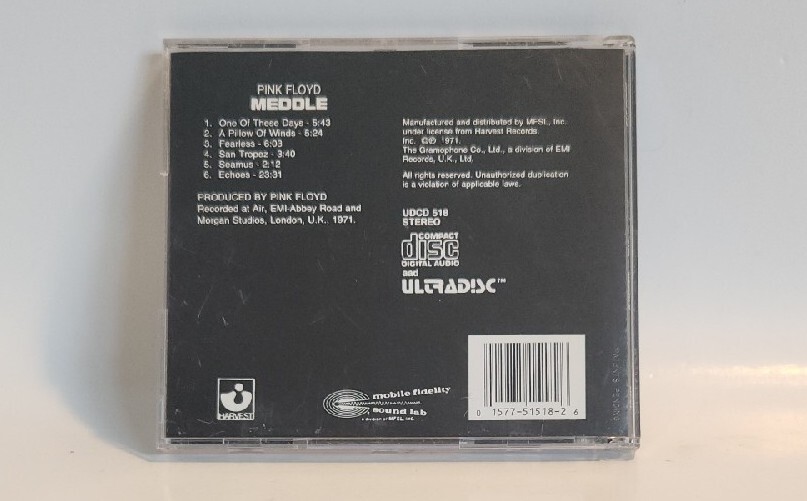 Meddle by Pink Floyd (CD, Apr-1989, Mobile Fidelity Sound