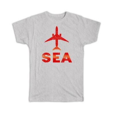 Gift T-Shirt : USA Seattle-Tacoma Airport Washington SEA Travel Airline Pilot