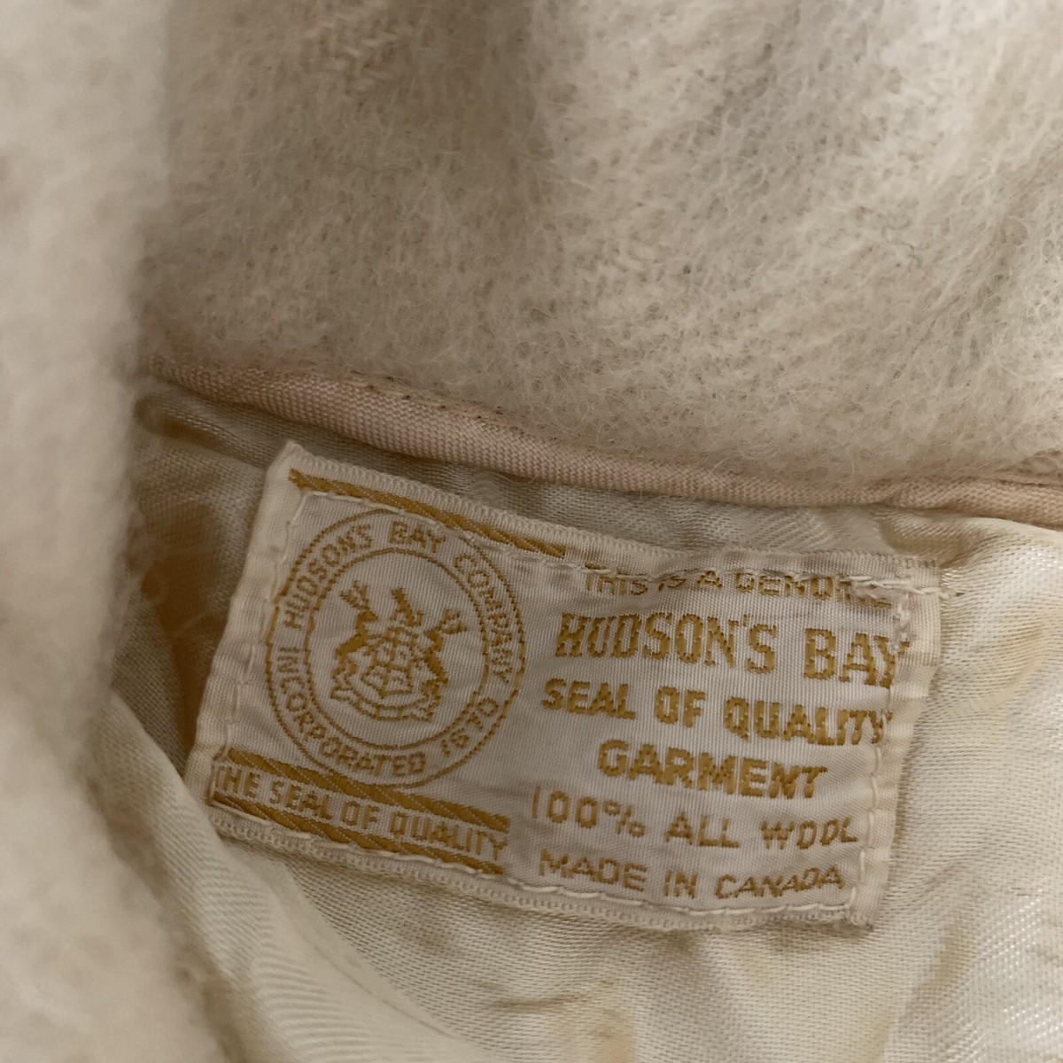 Vintage 60s 70s Hudson's Bay 4 Point Stripe Blanket Coat