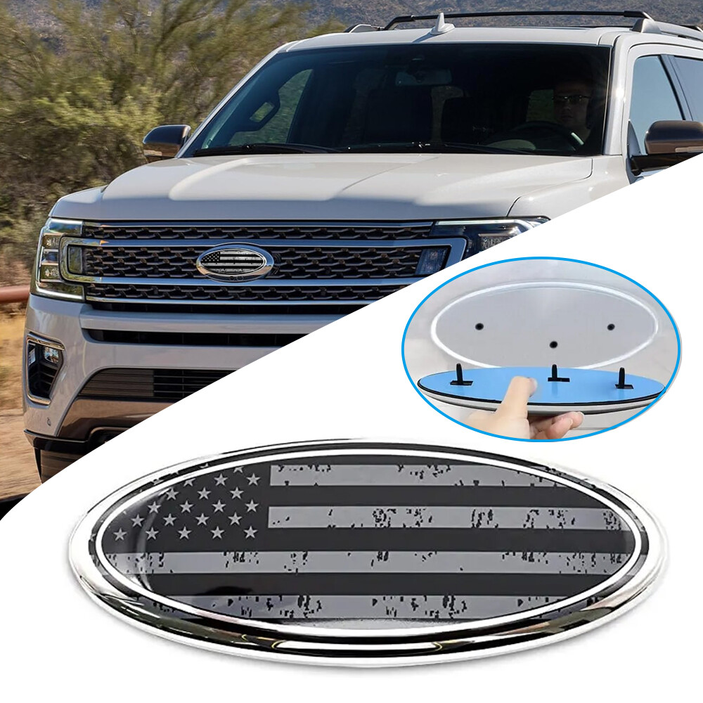 9 inch For Ford Explorer Edge 2011-2016 US Flag Oval Badge FRONT GRILLE TAILGATE