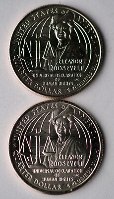 2023 P D Eleanor Roosevelt American Women Quarter 2-Coin Set BU A10