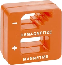 Demagnetizer and Magnetizer - Orange - for Screwdrivers Tips, Screws, Drill Bits