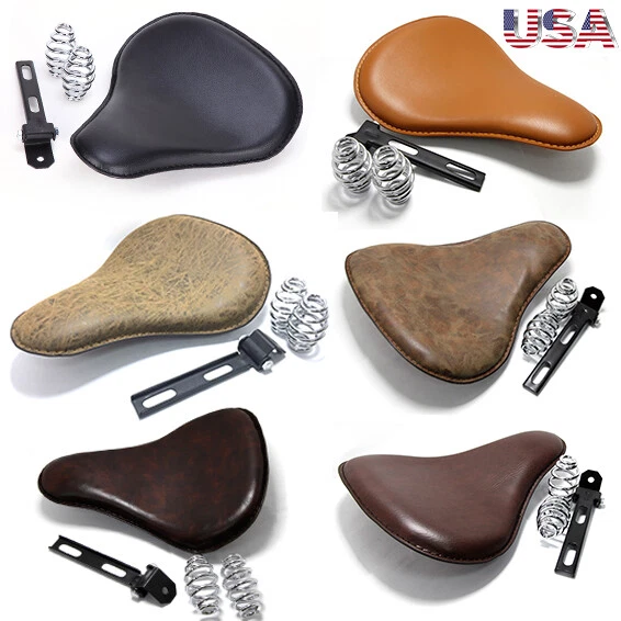 For Harley Dyna Super Wide Glide Fat Bob Motorcycle Bobber Solo Seat Spring US - Image 3 of 4