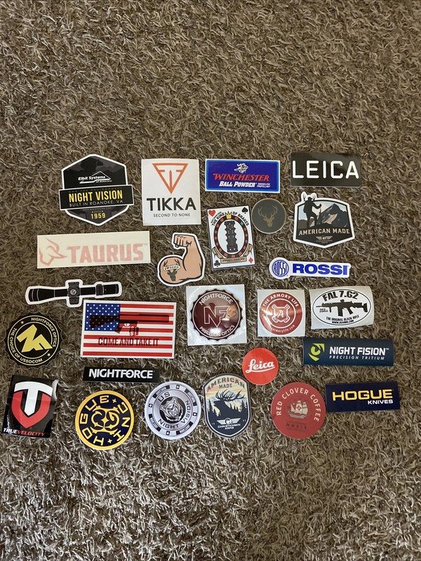 SHOT Show 25B Gun Stickers Taurus Winchester Nightforce Stag Precision Armament
