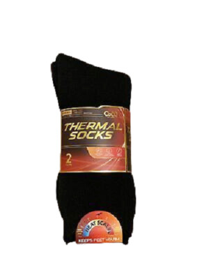 2 Pairs THERMO SOX INSULATED SOCKS '' Ski Fur Lined~HEAT SCALE~Thickened 