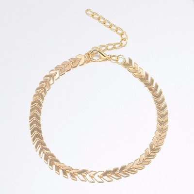 Mode Boho Gold Pfeil Fußkettchen Armband Barfuß Kette Strand Schmuck UK Verkäufer