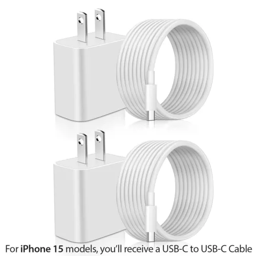 OEM Original For iPhone 15 14 13 12 Charger Cable 3ft 6ft 20W Power Adapter - Picture 12 of 16