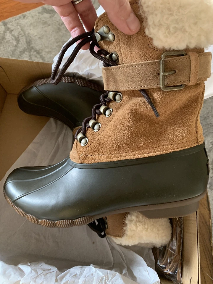 J.Crew Sperry Botas de Pardela con Hebilla, Caramelo, Talla 7, Nuevas con Etiquetas Foto 2 de 4