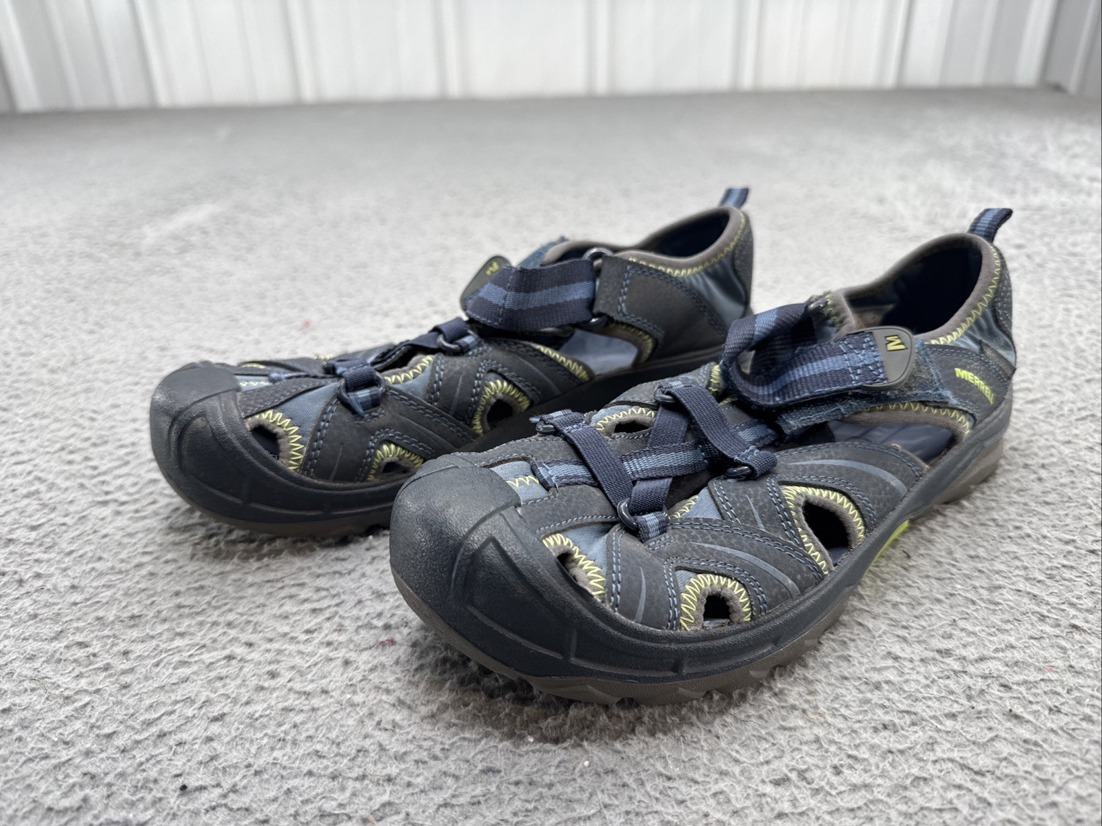 Merrell Hydro Outdoor Sandalo Regolabile Uomo TG 6M 61556 Blu Grigio Selezione Grip