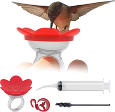Hummingbird Ring Feeder (Red) - Hand Feed Hummingbirds Right in Your Backyard. G