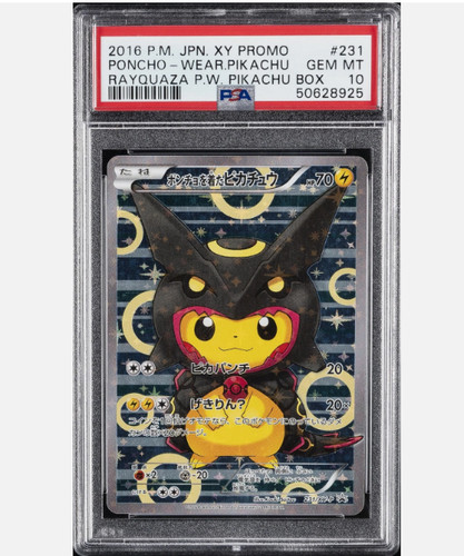 2016 Pokémon JPN XY Promo #230 Poncho Wearing Pikachu Rayquaza